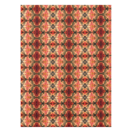 Herfst Herfst Art Nouveau Bloemen Sinaasappel Groe Tafelkleed (Voorkant)