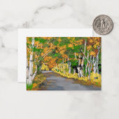 Herfst herfst Aspen land blanco Notitiekaartje (Voorkant / Achterkant in situ)