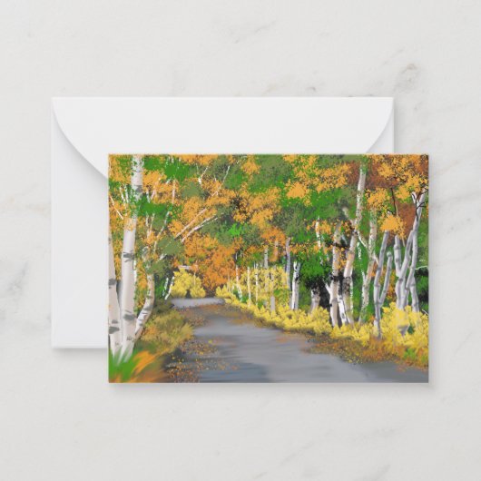 Herfst herfst Aspen land blanco Notitiekaartje (Voorkant)