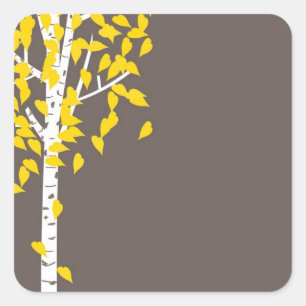Herfst herfst Aspen Tree Sticker
