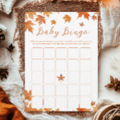 Herfst Herfst Baby shower Bingo Game Kaart