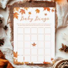 Herfst Herfst Baby shower Bingo Game Kaart
