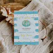 Herfst Herfst Baby shower Blauwe Pompoen Bedankkaart