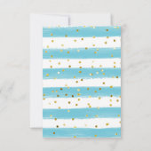 Herfst Herfst Baby shower Blauwe Pompoen Bedankkaart (Achterkant)