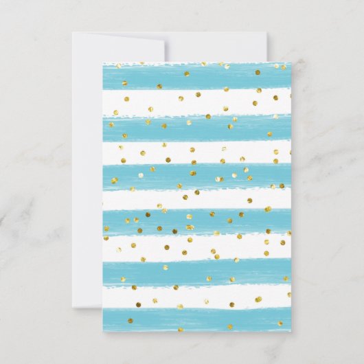 Herfst Herfst Baby shower Blauwe Pompoen Bedankkaart (Achterkant)