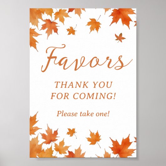 Herfst Herfst Baby shower gunst Poster (Voorkant)