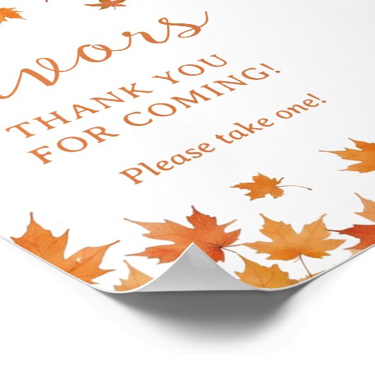 Herfst Herfst Baby shower gunst Poster (Hoek)