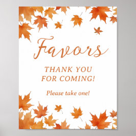 Herfst Herfst Baby shower gunst Poster