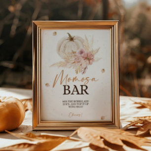 Herfst Herfst Baby shower Momosa Bar Poster