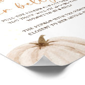 Herfst Herfst Baby shower Spelbord Poster (Hoek)