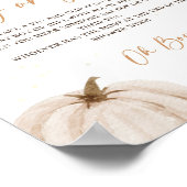 Herfst Herfst Baby shower Spelbord Poster (Hoek)