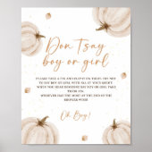 Herfst Herfst Baby shower Spelbord Poster (Voorkant)