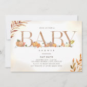 Herfst herfst Baby shower van pompoen Kaart (Voorkant)