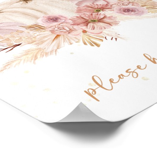 Herfst Herfst Baby shower Voedsel Teken Poster (Hoek)