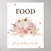 Herfst Herfst Baby shower Voedsel Teken Poster (Voorkant)