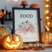 Herfst Herfst Baby shower Voedsel Teken Poster