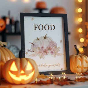 Herfst Herfst Baby shower Voedsel Teken Poster