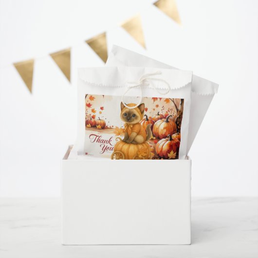 Herfst Herfst Baby shower voor kattenliefhebbers Bedankzakje (Feest)