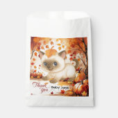 Herfst Herfst Baby shower voor kattenliefhebbers Bedankzakje (Voorkant)