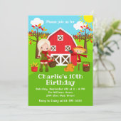Herfst herfst Barnyard Verjaardag Blond Haar Meisj Kaart (Staand voorkant)