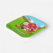 Herfst herfst Barnyard Verjaardag Blond Haar Meisj Papieren Bordje (Gebogen)