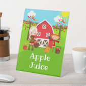 Herfst herfst Barnyard Verjaardag Blond Haar Meisj Reclamebord Met Voetstuk (Insitu)