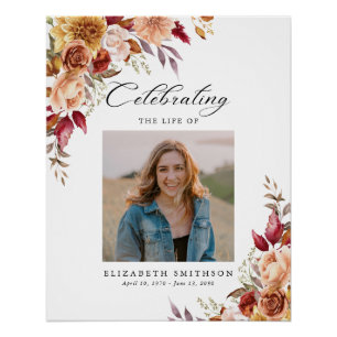 Herfst Herfst Begrafenisprogramma Foto Order of Se Perfect Poster