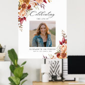 Herfst Herfst Begrafenisprogramma Foto Order of Se Poster (Thuiskantoor)