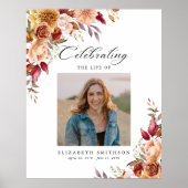 Herfst Herfst Begrafenisprogramma Foto Order of Se Poster (Voorkant)