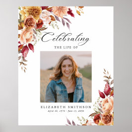 Herfst Herfst Begrafenisprogramma Foto Order of Se Poster