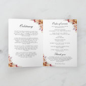 Herfst Herfst Begrafenisprogramma Foto Order of Se Programma (Binnen)