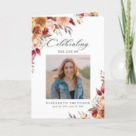 Herfst Herfst Begrafenisprogramma Foto Order of Se Programma