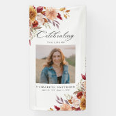 Herfst Herfst Begrafenisprogramma Foto Order of Se Spandoek (Verticaal)