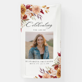 Herfst Herfst Begrafenisprogramma Foto Order of Se Spandoek