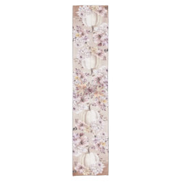 Herfst herfst beige pompoenen chrysanten korte tafelloper