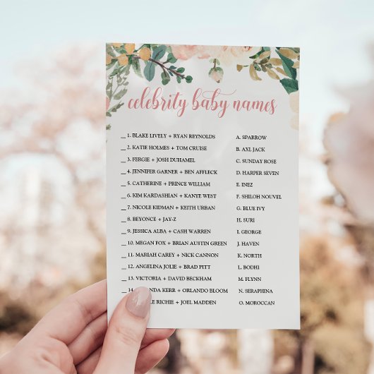 Herfst Herfst Beroemdheid Baby Naam Baby shower Sp Kaart