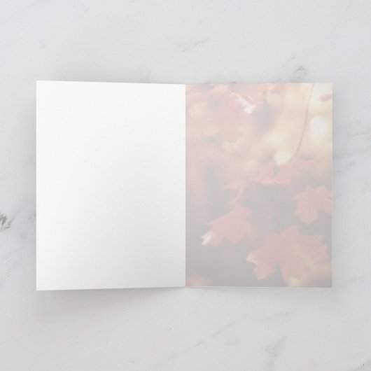 Herfst Herfst blad Dank u Wenskaart Bedankkaart (Binnen)