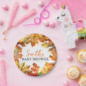 Herfst herfst bladeren Baby shower Papieren Bordje (Feest)
