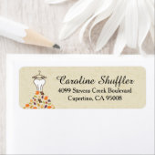 Herfst herfst bladeren bruiloft jurk Vrijgezellenf Etiket (Insitu)