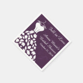 Herfst herfst bladeren bruiloft jurk Vrijgezellenf Servetten (Hoek)