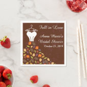 Herfst herfst bladeren bruiloft jurk Vrijgezellenf Servetten (Insitu)