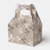 Herfst Herfst bladeren bruin patroon Bedankdoosjes (Achterkant)