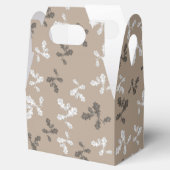 Herfst Herfst bladeren bruin patroon Bedankdoosjes (Geopend)