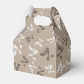 Herfst Herfst bladeren bruin patroon Bedankdoosjes (Voorkant Zijde)