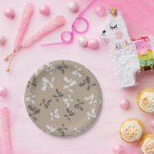 Herfst Herfst bladeren bruin patroon Papieren Bordje (Feest)