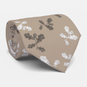 Herfst Herfst bladeren bruin patroon Stropdas (Opgerold)