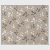 Herfst Herfst bladeren bruin taupepatroon Cadeaupapier (Vlak)