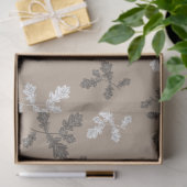 Herfst Herfst bladeren bruin taupepatroon Tissuepapier (Geschenk)