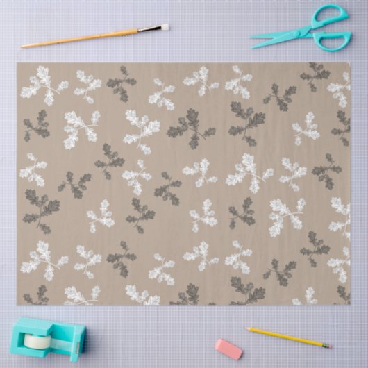 Herfst Herfst bladeren bruin taupepatroon Tissuepapier (Craft)