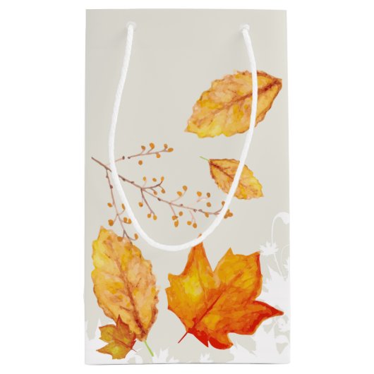 Herfst herfst bladeren geschenkzak klein cadeauzakje (Achterkant)